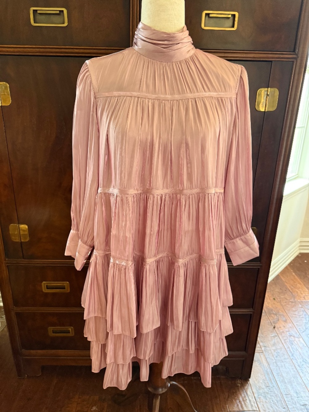 Cinq à Sept Riva Pink Tiered Dress size 10